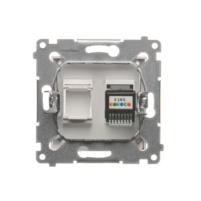 Gniazdo telefoniczne pojedyncze RJ12 (moduł) białe