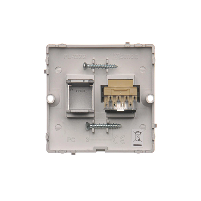 Gniazdo telefoniczne RJ11 (moduł) inox (metalik)