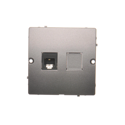 Gniazdo telefoniczne RJ11 (moduł) inox (metalik)