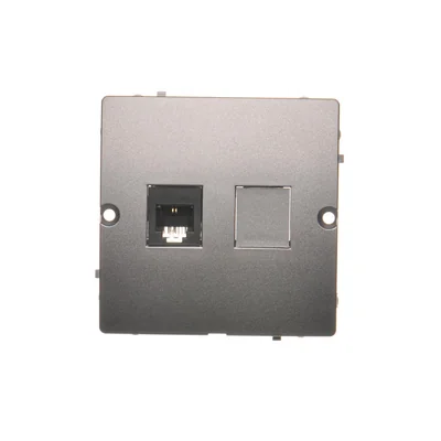 Gniazdo telefoniczne RJ11 (moduł) inox (metalik)