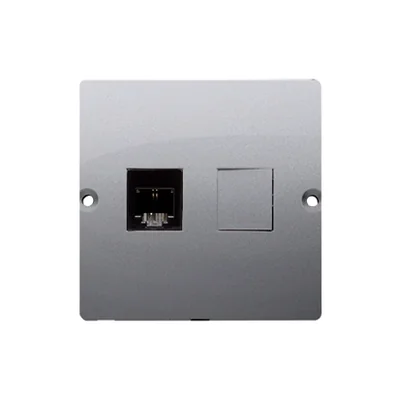 Gniazdo telefoniczne RJ11 (moduł) inox (metalik)