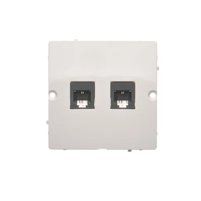 Gniazdo telefoniczne RJ11 podwójne (moduł) białe