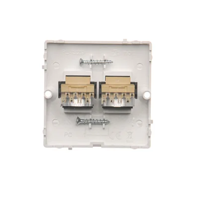 Gniazdo telefoniczne RJ11 podwójne (moduł) białe