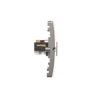 Gniazdo telefoniczne RJ11 podwójne (moduł) inox (metalik)