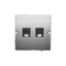 Gniazdo telefoniczne RJ11 podwójne (moduł) satyna metalik