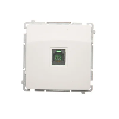Gniazdo telefoniczne RJ11 uniwersalne pojedyncze (moduł) białe