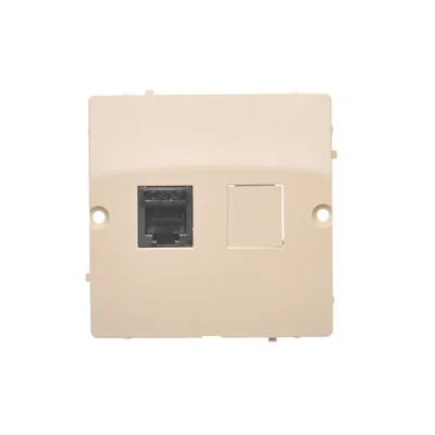 Gniazdo telefoniczne RJ12 (moduł) beżowy