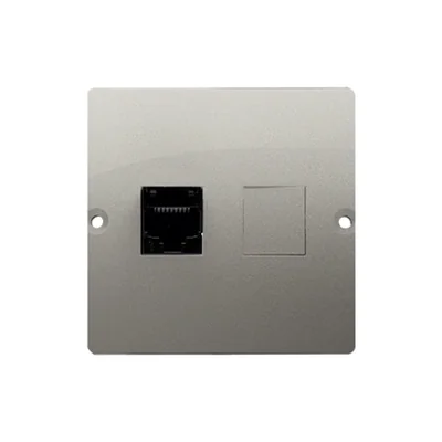 Gniazdo telefoniczne RJ12 (moduł) satyna metalik