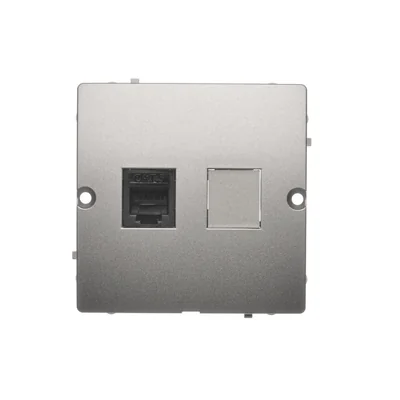 Gniazdo telefoniczne RJ12 (moduł) satyna metalik