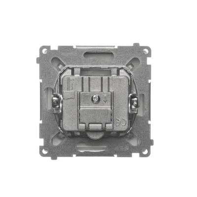 Gniazdo TV-DATA dwa porty wyjściowe typu "F" (moduł) satyna metalik