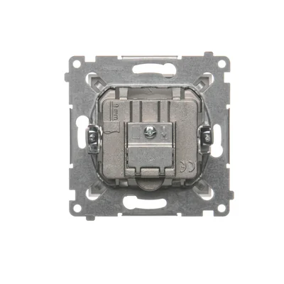 Gniazdo TV-DATA dwa porty wyjśiowe typu "F" (moduł) srebrny metalik