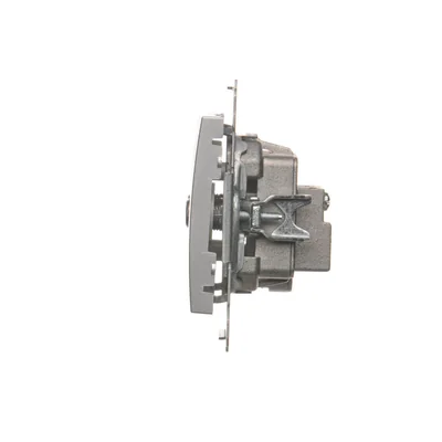 Gniazdo TV-DATA dwa porty wyjśiowe typu "F" (moduł) srebrny metalik