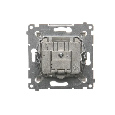 Gniazdo TV-DATA dwa porty wyjśiowe typu "F" (moduł) złoty metalik