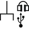 Gniazdo USB / 3,5 mm Audio, kremowy połysk