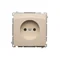 Gniazdo wtyczkowe bez uziemienia (moduł) 16A 250V zaciski śrubowe beż