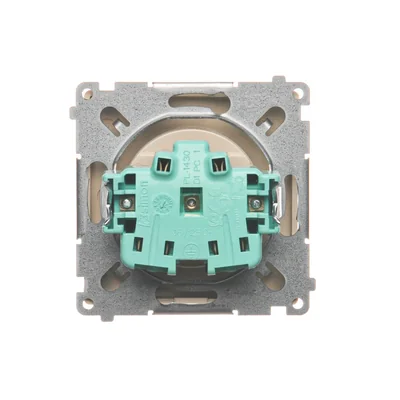 Gniazdo wtyczkowe bez uziemienia (moduł) 16A 250V zaciski śrubowe beż