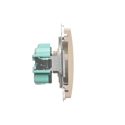 Gniazdo wtyczkowe bez uziemienia (moduł) 16A 250V zaciski śrubowe beż