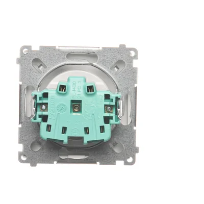 Gniazdo wtyczkowe bez uziemienia (moduł) 16A 250V zaciski śrubowe białe