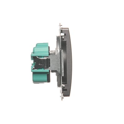 Gniazdo wtyczkowe bez uziemienia (moduł) 16A 250V zaciski śrubowe inox (metalik)