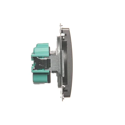 Gniazdo wtyczkowe bez uziemienia (moduł) 16A 250V zaciski śrubowe inox (metalik)