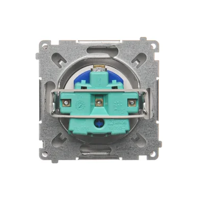 Gniazdo wtyczkowe DATA (moduł), 230V, inox metalik