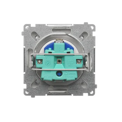 Gniazdo wtyczkowe DATA (moduł), 230V, satyna metalik
