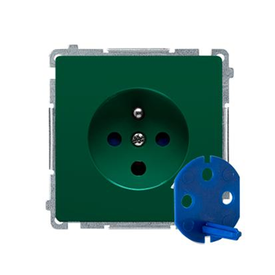 Gniazdo wtyczkowe DATA (moduł), 230V, zielone