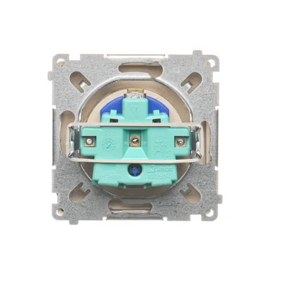 Gniazdo wtyczkowe DATA z uziemieniem i kluczem uprawniającym (moduł) 16A 230V beż