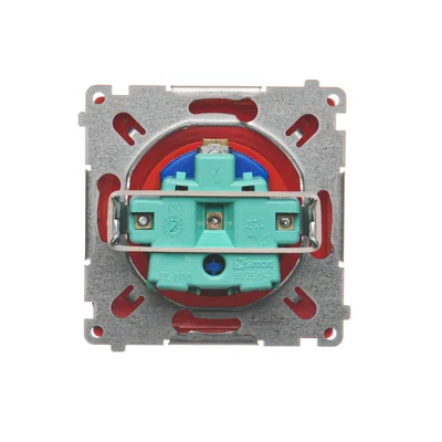 Gniazdo wtyczkowe DATA z uziemieniem i kluczem uprawniającym (moduł) 16A 230V czerwone