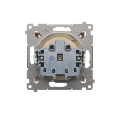 Gniazdo wtyczkowe do wersji IP44 z przesł. do ramek wielokr. (moduł) 16A 250V klapka transp. krem