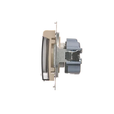 Gniazdo wtyczkowe do wersji IP44 z przesł. do ramek wielokr. (moduł) 16A 250V klapka transp. krem