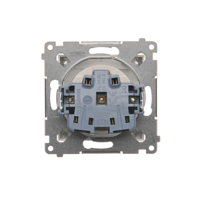 Gniazdo wtyczkowe do wersji IP44 z przesłonami do ramek wielokrotnych (moduł) 16A 250V białe