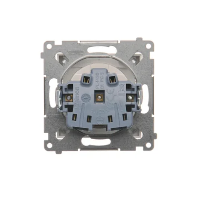 Gniazdo wtyczkowe do wersji IP44 z przesłonami do ramek wielokrotnych (moduł) 16A 250V białe