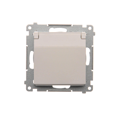 Gniazdo wtyczkowe do wersji IP44 z przesłonami do ramek wielokrotnych (moduł) 16A 250V białe