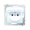 Gniazdo wtyczkowe do wersji IP44 z przesłonami do ramek wielokrotnych (moduł) 16A 250V białe