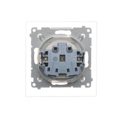Gniazdo wtyczkowe do wersji IP44 z przesłonami z uszczelką ramki (moduł) 16A 250V białe