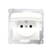 Gniazdo wtyczkowe do wersji IP44 z przesłonami z uszczelką ramki (moduł) 16A 250V krem