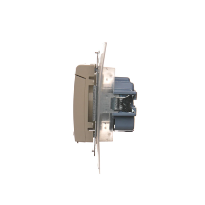 Gniazdo wtyczkowe do wersji IP44 z przesłonami z uszczelką ramki (moduł) 16A 250V krem