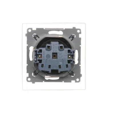 Gniazdo wtyczkowe do wersji IP44 z uszczelką ramki (moduł) 230V brąz mat metalik