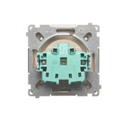 Gniazdo wtyczkowe (moduł), 230V, beżowe