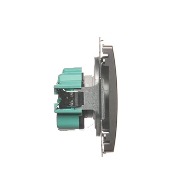 Gniazdo wtyczkowe (moduł), 230V, inox metalik