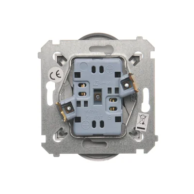Gniazdo wtyczkowe podwójne bez uziemienia z przesłonami (moduł) 16A 250V srebrny (metalik)