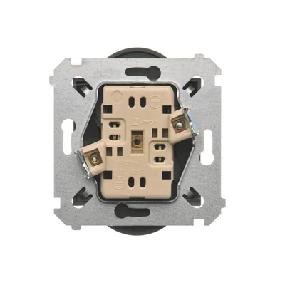 Gniazdo wtyczkowe podwójne do ramek nature  230V, antracyt metalik