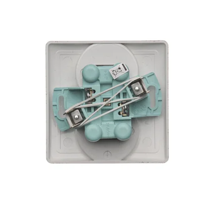 Gniazdo wtyczkowe podwójne kompletne 230V, inox metalik