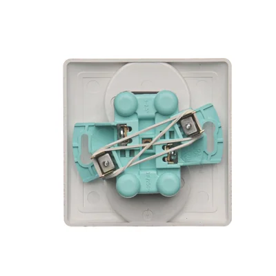 Gniazdo wtyczkowe podwójne kompletne 230V, satyna metalik