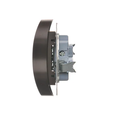 Gniazdo wtyczkowe podwójne (moduł) 230V, brąz mat metalik