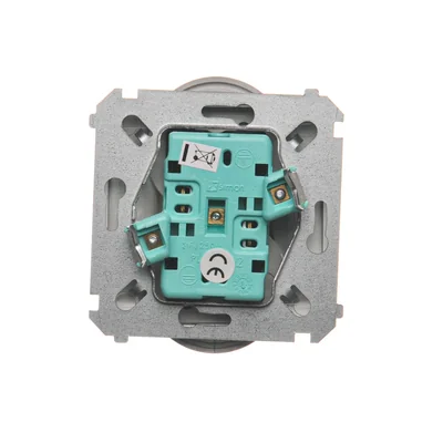 Gniazdo wtyczkowe podwójne (moduł) , 230V, inox metalik