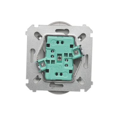 Gniazdo wtyczkowe podwójne (moduł) , 230V, satyna metalik