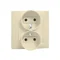 Gniazdo wtyczkowe podwójne z uziemieniem 16A 230V beż