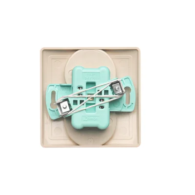 Gniazdo wtyczkowe podwójne z uziemieniem kompletne 230V, beżowe